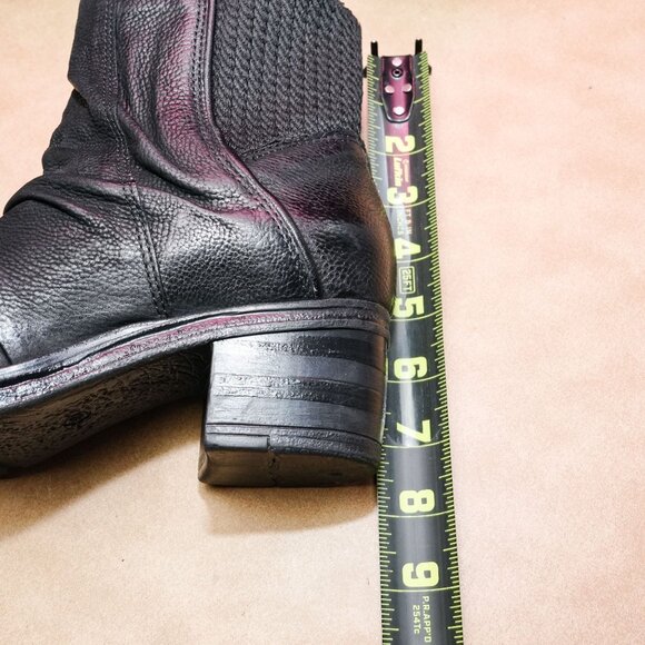 Miz Mooz Women Scarlett Black Leather Heel Zip Ankle Boots sz 7.5US EUR38 - Picture 6 of 8